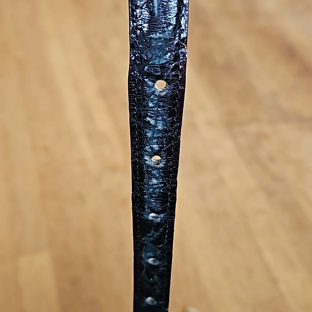 Italian caiman leather belt 34